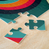 Leuke Retro Abstracte puzzel Legpuzzel (Zijkant)