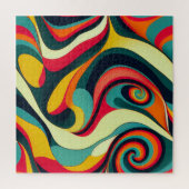 Leuke Retro Abstracte puzzel Legpuzzel (Verticaal)