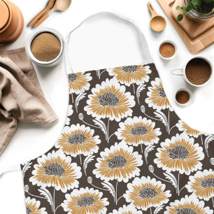 Leuke retro bloemenvrouwen schort