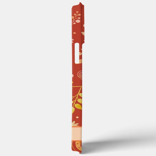 Leuke Retro Boho Sinaasappel Bloemenmotief Inspira Case-Mate iPhone Case (Achterkant / Rechts)