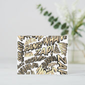 Leuke Retro Comic Book Pop Art Klinkt Briefkaart (Staand voorkant)