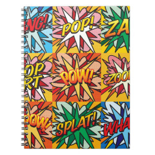 Leuke Retro Comic Book Pop Art Notitieboek