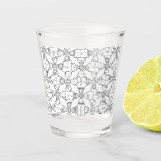 Leuke retro design borrelglas shot glas (Voorkant)