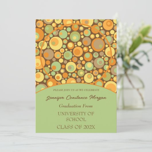 Leuke Retro Foto Afstuderen Uitnodiging (Staand voorkant)