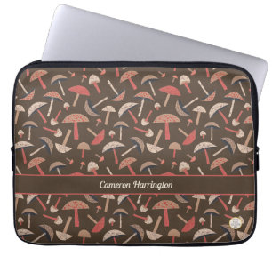 Leuke retro geïnspireerde gepersonaliseerde padde laptop sleeve