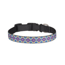 Leuke Retro Geometrische Bloem Patroon Hondenriem