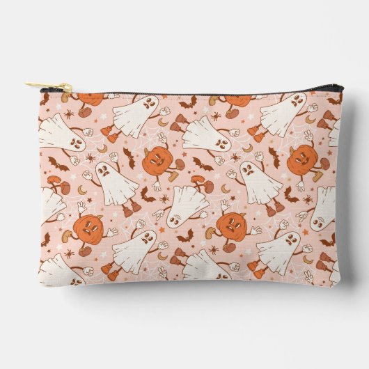 Leuke Retro Ghost & Jack-O-Lantern Patroon Etui (Voorkant)