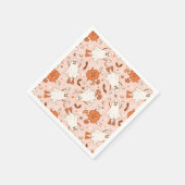 Leuke Retro Ghost & Jack-O-Lantern Patroon Servet (Hoek)