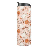 Leuke Retro Ghost & Jack-O-Lantern Patroon Thermosbeker (Geroteerd rechts)