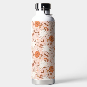 Leuke Retro Ghost & Jack-O-Lantern Patroon Waterfles