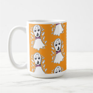 Leuke Retro Ghost Pattern Halloween  Cartoon Koffiemok