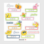 Leuke Retro Grappige cartoon | Terug naar school Sticker (Vel)