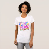Leuke Retro Groovy Afstuderen Era Class 2025 T-shirt (Voorkant volledig)