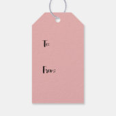 Leuke Retro Kerst Katten op Roze Cadeaulabel (Achterkant)