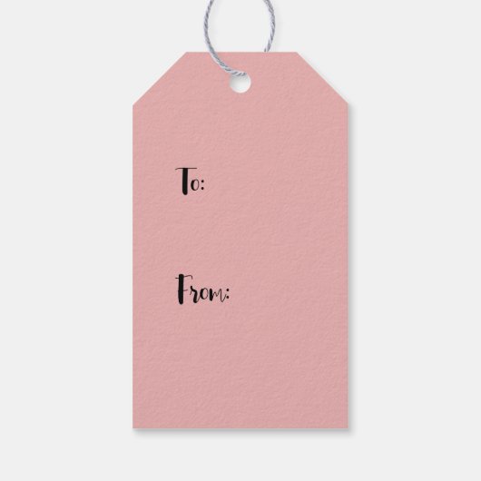 Leuke Retro Kerst Katten op Roze Cadeaulabel (Achterkant)