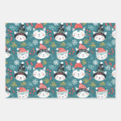 Leuke Retro Kerstkatten Inpakpapier Vel (Voorkant)