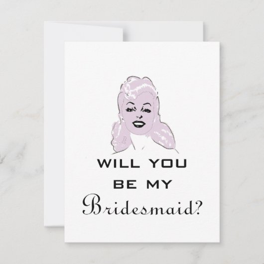 Leuke retro minimalist, jij bent mijn bruidsmeisje (Voorkant)