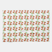 Leuke Retro Nostalgie Red Cherry Pattern Theedoek (Horizontaal)