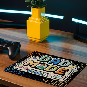 Leuke Retro Pixel Level Up Dad Gamer Player Muismat