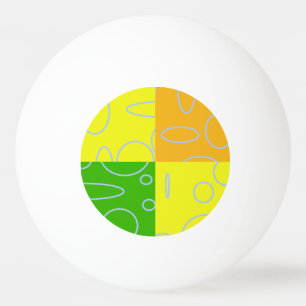 Leuke Retro Quad Geel Groen Sinaasappel Ping Pong Pingpongballen