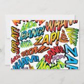 Leuke Retro Strip Pop Art Geluiden Kaart (Voorkant)