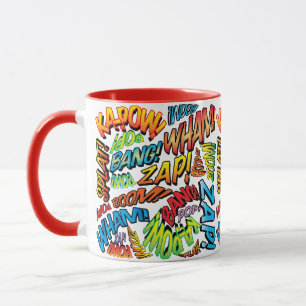 Leuke Retro Strip Pop Art Geluiden Mok