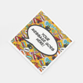 Leuke Retro Stripballon Servet (Hoek)