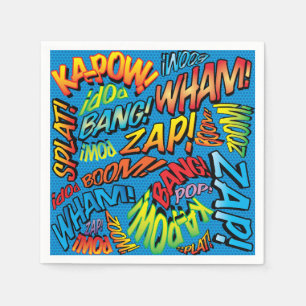 Leuke Retro Stripboek Geluiden Servet