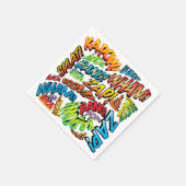 Leuke Retro Stripboek Geluiden Servetten (Hoek)