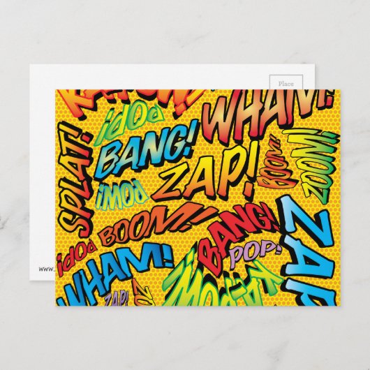 Leuke Retro Stripboek Pop Art Briefkaart (Voorkant / Achterkant)