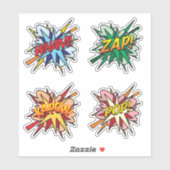 Leuke Retro Stripboek Pop Art Flits Sticker (Vel)