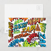 Leuke Retro Stripboek Pop Art Geluiden Briefkaart (Voorkant / Achterkant)