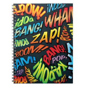 Leuke Retro Stripboek Pop Art Geluiden Notitieboek