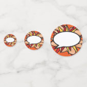 Leuke retro striptekst ballon confetti (Achterkanten)