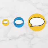 Leuke Retro Striptekstballon Confetti (Voorkanten)