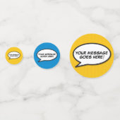 Leuke Retro Striptekstballon Confetti (Voorkanten)