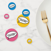 Leuke Retro Striptekstballon Confetti (Groep)