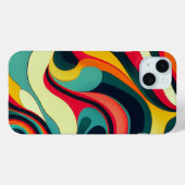 Leuke Retro Swirl iPhone 15 Plus Hoesje. Case-Mate iPhone Case (Achterkant (horizontaal))
