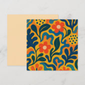 Leuke Retro Tuin Collage Patroon Motief Kaart (Voorkant / Achterkant)