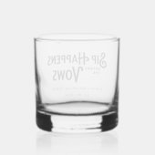 Leuke Retro Typografie Aangepast Afscheid Met de J Whisky Glas (Achterkant)