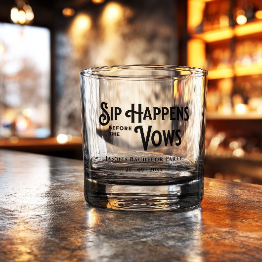 Leuke Retro Typografie Aangepast Afscheid Met de J Whisky Glas