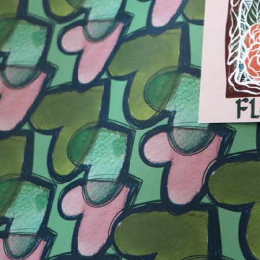 Leuke Retro Valentijnsdag Harten Valentijn Inpakpapier Vel