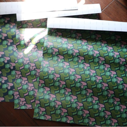 Leuke Retro Valentijnsdag Harten Valentijn Inpakpapier Vel