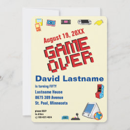 Leuke Retro Video Gamer 🎮 50ste Verjaardag 40ste  Kaart