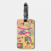 Leuke Retro Video Gamer 🎮 Nerd Alert Bagagelabel (Achterkant verticaal)