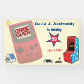 Leuke Retro Videogamer 🎮 50e Verjaardag Spandoek (Horizontaal)