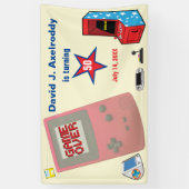 Leuke Retro Videospeler 🎮 50e Verjaardag Spandoek (Verticaal)