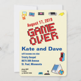 Leuke Retro Videospelletjes 🎮 Bruiloft Kaart