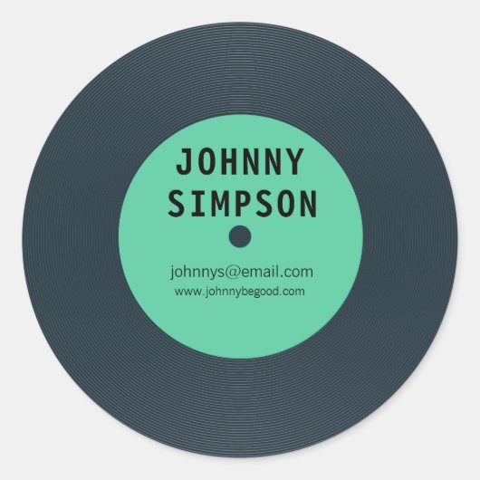 Leuke Retro Vinyl LP Record Tekst Sjabloon Sticker (Voorkant)