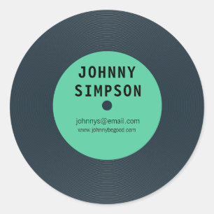 Leuke Retro Vinyl LP Record Tekst Sjabloon Sticker